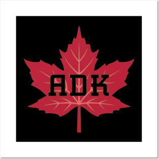Pocket Red Maple Leaf ADK 46 Back Posters and Art